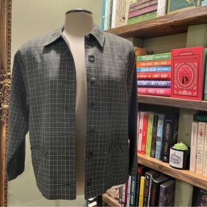 Southern Lady Black and Gray Plaid Shirt Jacket